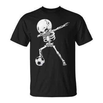 Dabbing Skeleton Soccer Halloween Boys T-shirt - Thegiftio UK