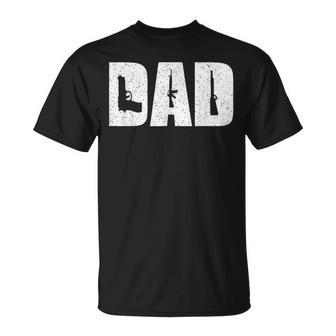 Dad And Guns Collection Vintage Gift For Mens Unisex T-Shirt | Mazezy