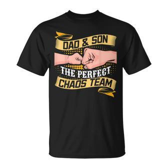 Dad And Son Fathers Birthday Day Lad Daddy Family Matching Gift For Mens Unisex T-Shirt | Mazezy