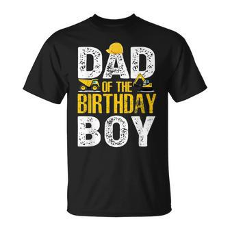 Dad Of The Bday Boy Construction Bday Party Hat T-shirt - Thegiftio UK