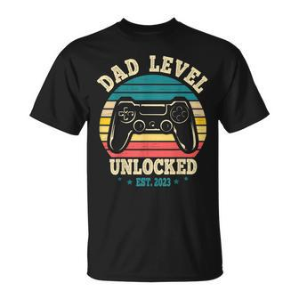 Dad Level Unlocked Est 2023 New Daddy I Leveled Up To Dad T-shirt - Thegiftio UK