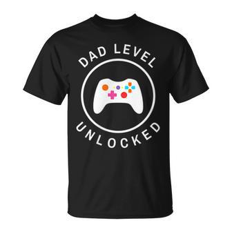 Dad Level Unlocked New Dad Gaming Dad T-shirt - Thegiftio