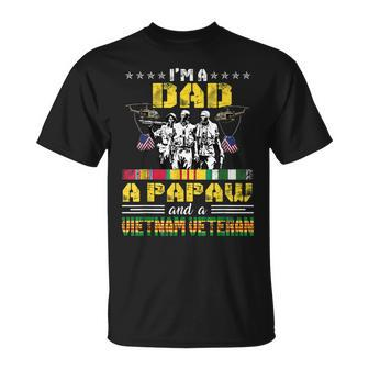 Dad Papaw Vietnam Veteran Vintage Military Mens Gift For Mens Unisex T-Shirt | Mazezy UK