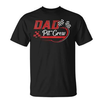 Dad Pit Crew Race Car Birthday Party Racing T-shirt - Thegiftio UK