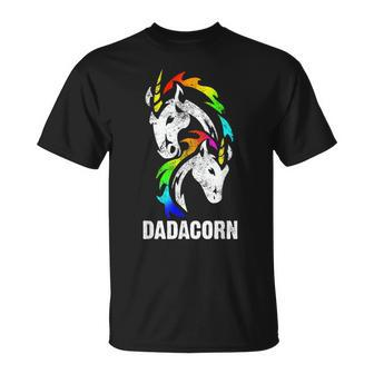 Dadacorn Einhorn Papa Dadunicorn Vatertag Geburtstag Geschenk T-Shirt - Seseable