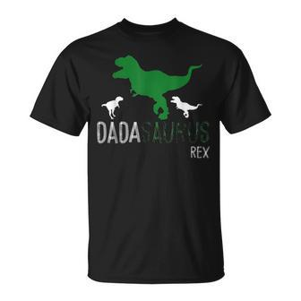 Dadasaurus Dad Dino Fathers Day Gifts Men Dinosaur V2 Unisex T-Shirt - Seseable