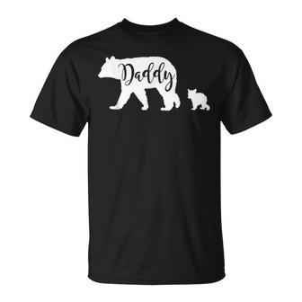 Daddy Bear With 1 One Cub Dad Father Papa Gift Unisex T-Shirt