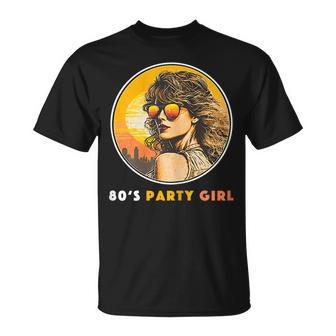 Damen 80S Party Girl Retro Outfit Achtziger Jahre Frauen T-Shirt - Seseable