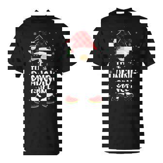 Dancing Gnome Buffalo Plaid Matching Family Christmas Pajama T-shirt | Seseable FR