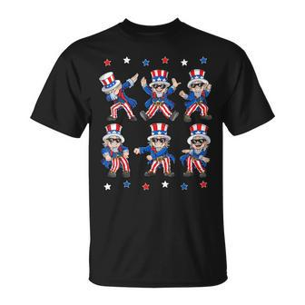 Dancing Uncle Sam 4Th Of July Boys Girls Kids Funny Dance Unisex T-Shirt | Mazezy DE