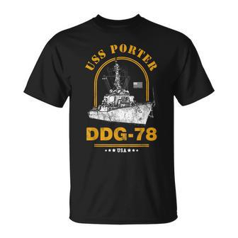 Ddg78 Uss Porter Unisex T-Shirt | Mazezy