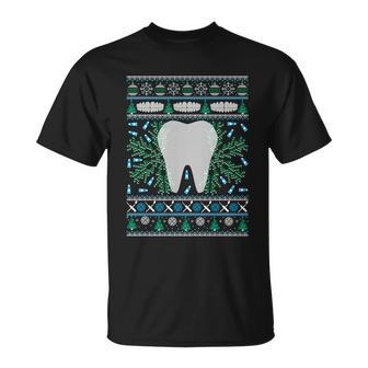 Dental Hygienist Ugly Christmas Cool Gift Funny Holiday Cool Gift Unisex T-Shirt - Monsterry DE