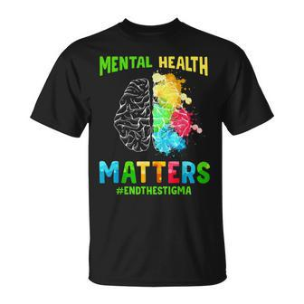 Depression Mental Health Awareness End The Stigma Men Women Unisex T-Shirt | Mazezy