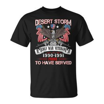 Desert Storm Veteran Proud United States Army Veteran T-Shirt - Seseable