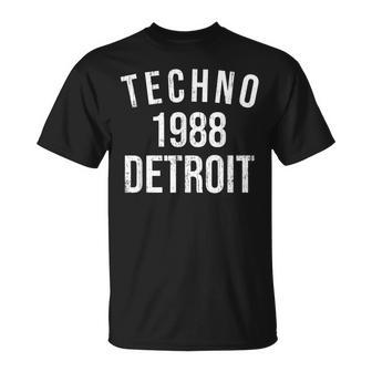 Detroit Techno 1988 Dj Dance Music Techno Lovers Rave T-shirt - Thegiftio UK