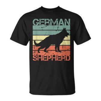 Deutscher Schäferhund Vintage Look Hunde Mama Hunde Papa T-Shirt - Seseable