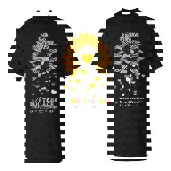 DHh Teacher Deaf And Hard Of Hearing Asl Sunflower Heart T-shirt - Thegiftio