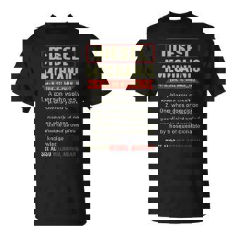 Diesel Mechanic Funny Sayings Car Diesel For Dad Auto Garage Gift For Mens Unisex T-Shirt | Mazezy