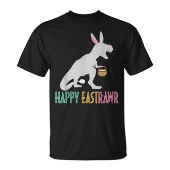 Dinosaur Easter Bunny Funny Humor T Rex Gift Unisex T-Shirt - Seseable