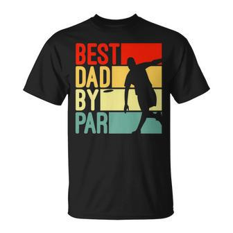 Mens Disc Golf Men Best Dad By Par Disk Golf Vintage T-Shirt - Seseable