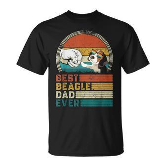 Distressed Best Beagle Dad Ever Fathers Day Gift Unisex T-Shirt - Seseable