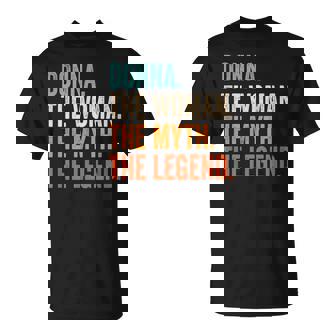 Donna The Woman The Myth The Legend First Name Donna Unisex T-Shirt | Seseable UK