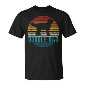 Mens Doodle Dad Vintage Goldendoodle Dog Owner T-Shirt - Seseable
