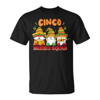 Drinko Squad Cinco De Mayo Mexican Gnomes Matching Group Unisex T-Shirt | Mazezy AU