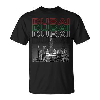 Dubai City Skyline Arab Emirates Vacation Matching Outfit T-Shirt - Seseable