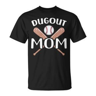 Dugout Mom Baseball Gift For Womens Unisex T-Shirt | Mazezy