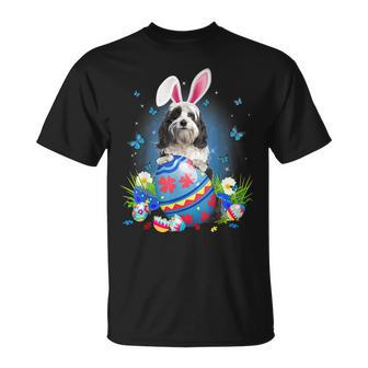Easter Cute Tibetan Terrier Dog Lover Bunny Eggs Easter Unisex T-Shirt | Mazezy