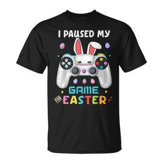 Easter Day Boys Kids Men Bunny Gamer Egg Funny Gaming Unisex T-Shirt | Mazezy