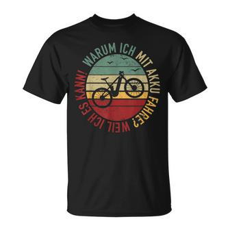 Ebike Fahrradfahrer Elektro Akku E-Bike Fahrrad Mountainbike T-Shirt - Seseable
