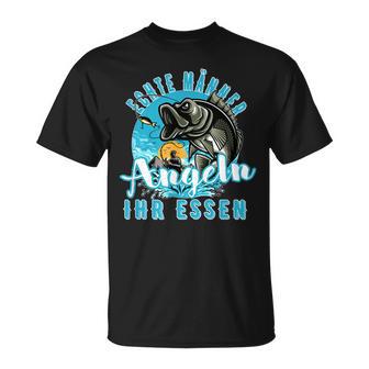 Echte Männer Angeln Ihr Essen Angel Geschenk Für Männer V2 T-Shirt - Seseable