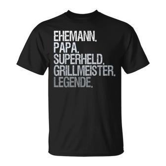 Ehemann Papa Grillmeister T-Shirt - Seseable