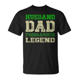 Ehemann Vater Programmer Legend Programmier Dad T-Shirt - Seseable
