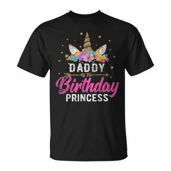Einhorn Geburtstag Papa Des Geburtstags Mädchen Geschenk V3 T-Shirt - Seseable