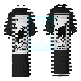 El Gato Negro Mexican Black Cat Cards T-Shirt | Seseable UK