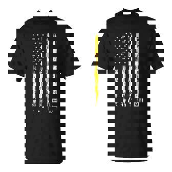 Electrician Us Flag Tools For Electricians Unisex T-Shirt | Mazezy