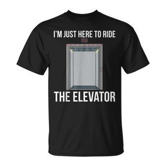 Elevator Mechanic Engineer Ride The Elevator Technician Unisex T-Shirt | Mazezy