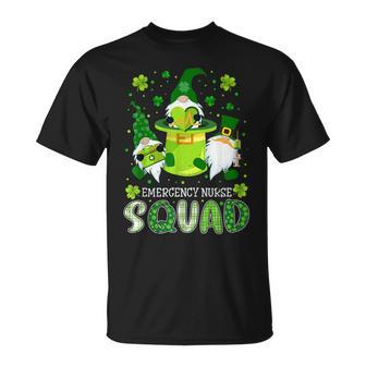 Emergency Nurse Squad Nursing St Patrick Day Gnomes Irish T-Shirt - Seseable