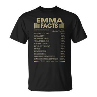 Emma Name Gift Emma Facts Unisex T-Shirt - Seseable