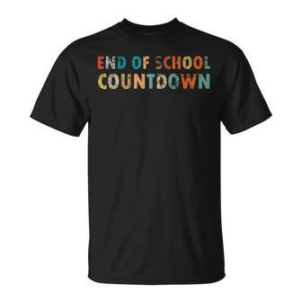 End Of School Countdown Funny Last Day Of School Unisex T-Shirt | Mazezy