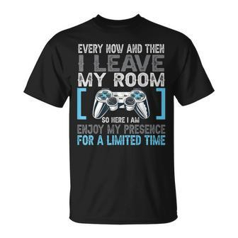 Every Now And Then I Leave My Room Gaming Gamer T-Shirt - Seseable