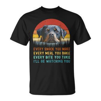 Every Snack You Make Rottweilers Dog Mom Dog Dad Rottweiler Unisex T-Shirt | Mazezy