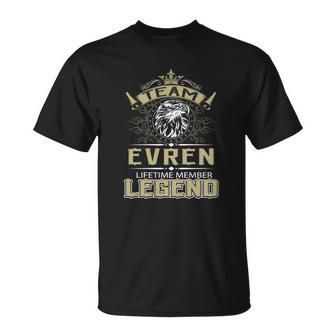 Evren Name - Evren Eagle Lifetime Member L Unisex T-Shirt - Seseable
