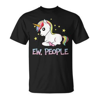 Ew People Unicorn Introvert T-shirt - Seseable