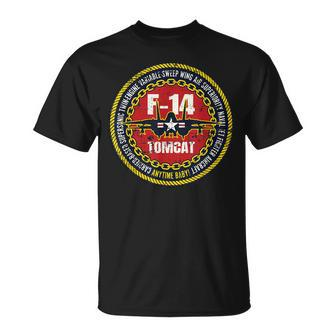 F14 Tomcat Fighter Jet Naval Military Aircraft Distressed Unisex T-Shirt | Mazezy