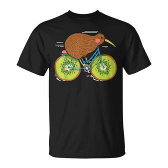 Fahrrad Neuseeland Lustige Kiwi Auf Einem Fahrrad idee T-Shirt - Seseable
