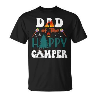 Family Camping Trip Dad Of The Happy Camper Unisex T-Shirt | Mazezy